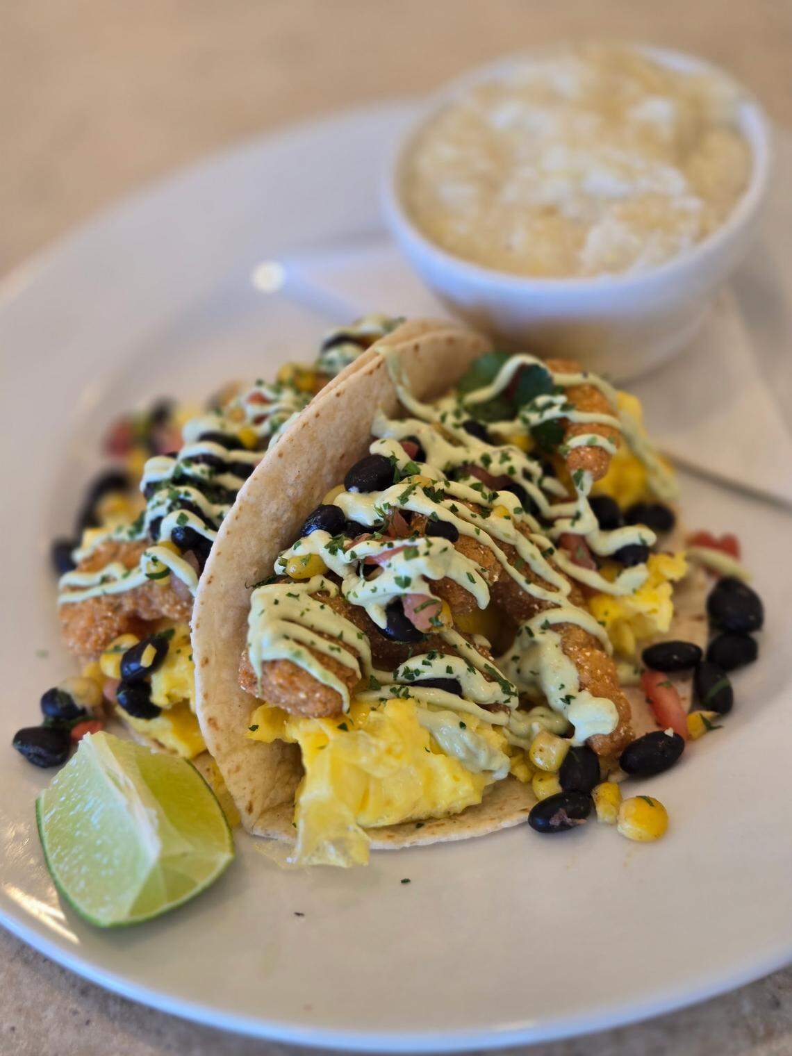 Wild Eggs’ (Hamburg) Elote Shrimp