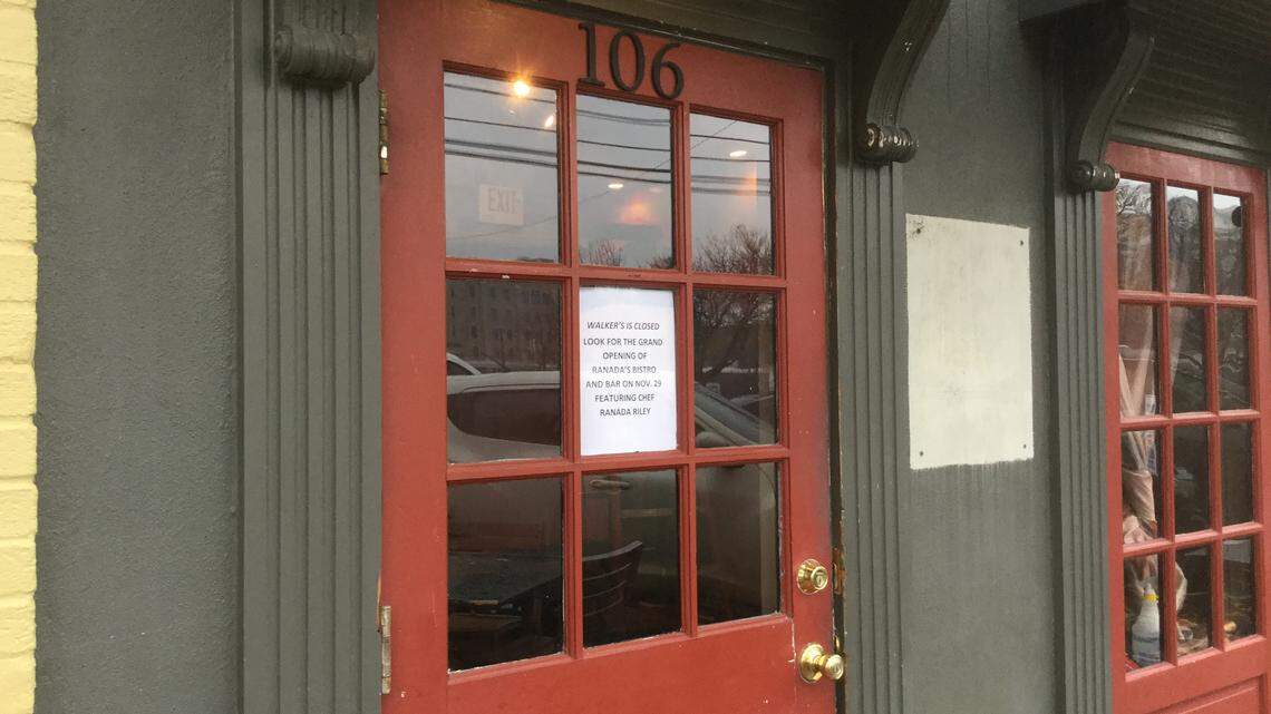 Walker’s posted a sign on the door to tell customers the restaurant has closed. But it will reopen Thursday as Ranada’s Bistro and Bar.
