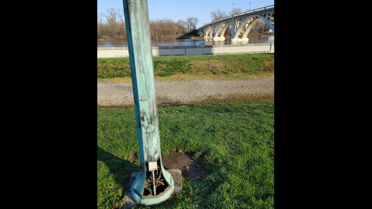 The National Park Service said 22 lamp post covers have been stolen from George Rogers Clark National Historical Park in Vincennes, Indiana.
