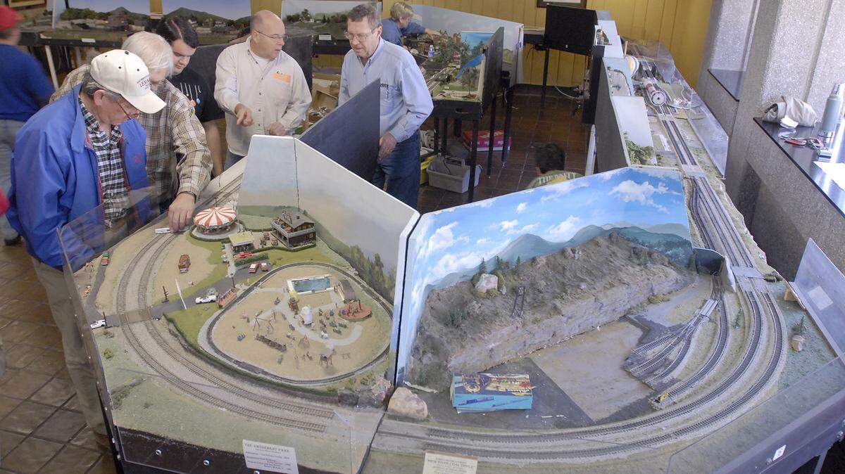 The model-train display at Southern Lights is in its 18th year. "We never put the layout together the same way twice," said Bob Larger, a past club of Bluegrass Railroad Club.    