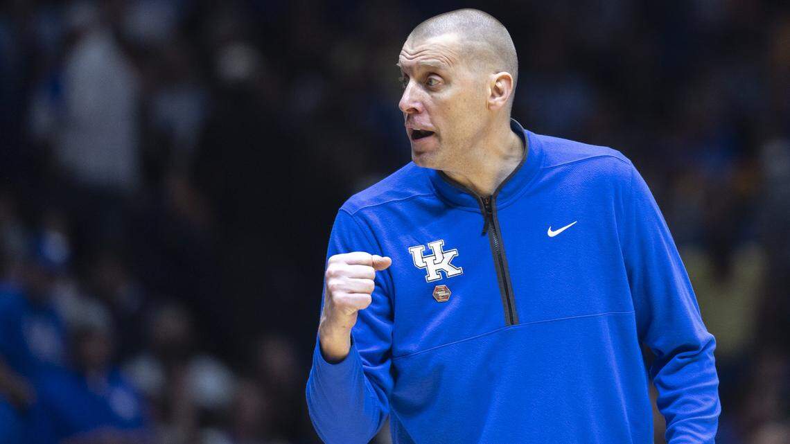 Kentucky basketball coach Mark Pope is at the 2025 Kentucky Derby
