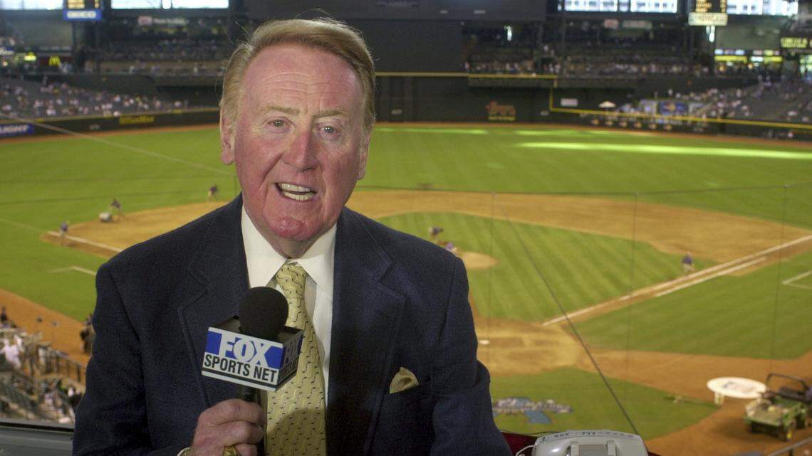 Vin Scully, the iconic Brooklyn and Los Angeles Dodgers play-by-play announcer, encouraged Claude Sullivan, the former Kentucky Wildcats and Cincinnati Reds play-by-play man, to seek medical attention early in what turned out to be the latter’s battle against throat cancer.