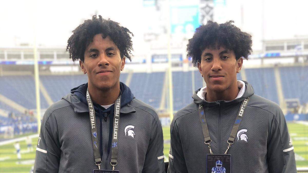 Keaten Wade (left) and Destin Wade committed to the University of Kentucky football program on Friday.