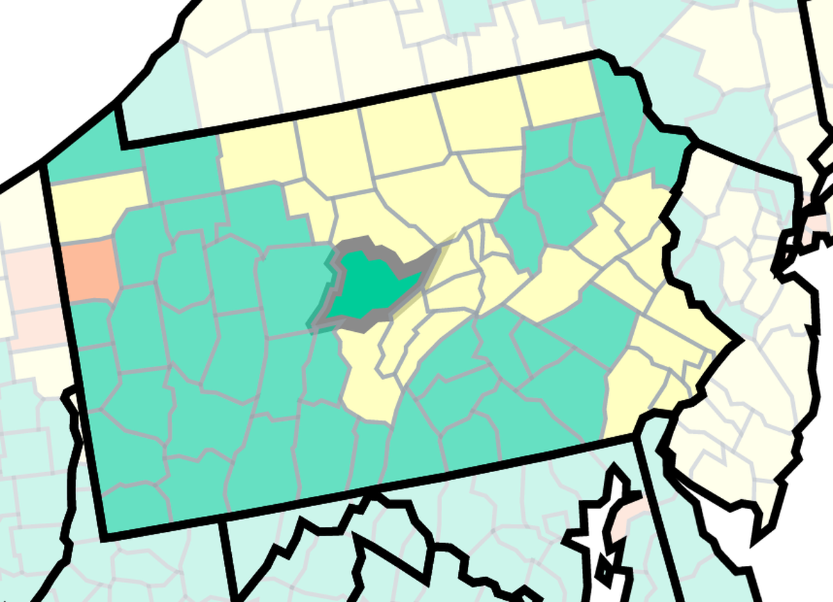 Only one Pennsylvania County -- Mercer County -- remained at a high COVID-19 community level, according to the latest CDC figures updated Nov. 17.