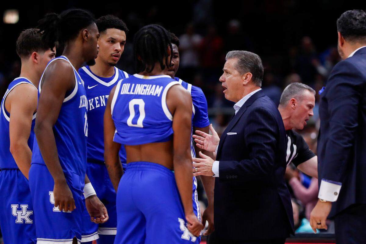 Kentucky held a shocking 14-point second-half lead over No. 1 Kansas on Tuesday night but the Wildcats could not hold on. “To come into this environment, with all the bells and whistles, and perform like they did,” John Calipari said afterward, “you couldn’t ask for much more.”