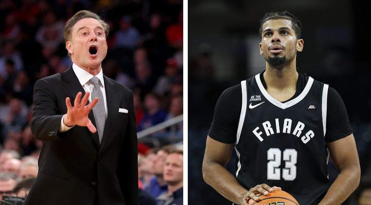 St. John’s head coach Rick Pitino, left, has landed a transfer commitment from former Kentucky player Bryce Hopkins for next season.