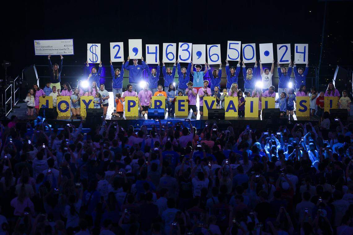 DanceBlue raises over 2 million dollars for the DanceBlue pediatric oncology clinic on April 19, 2026. Photo by Carter Skaggs | UKphoto