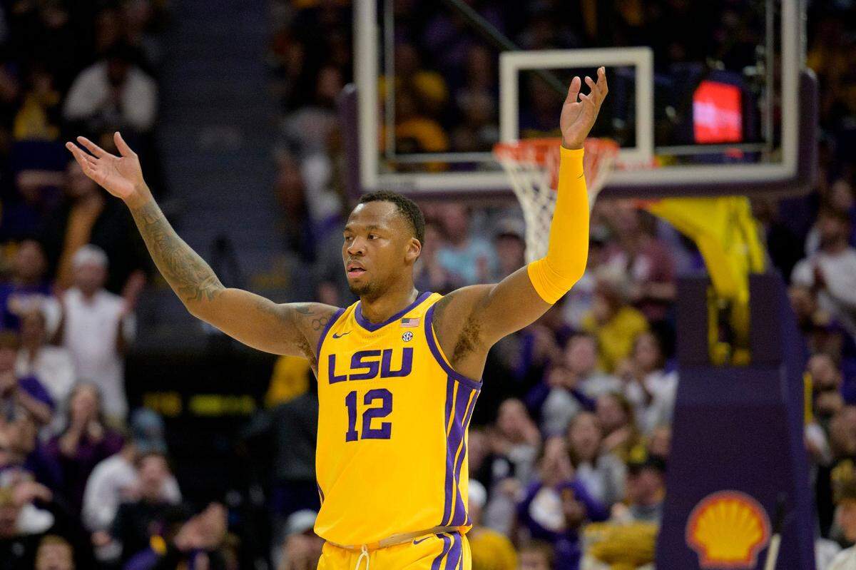 Former Murray State star KJ Williams is LSU’s leading scorer (18.5 ppg) and rebounder (8 rpg).