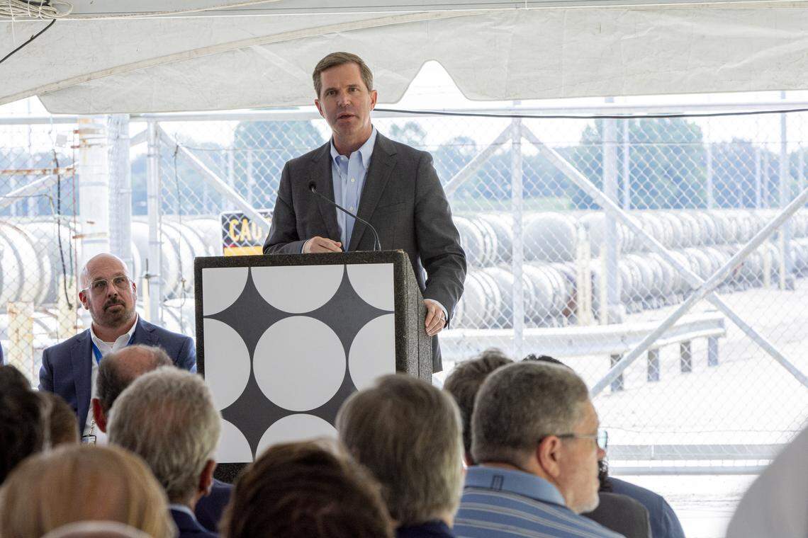 Kentucky Gov. Andy Beshear highlights the investment from General Matter in Western Kentucky with the announcement of a planned uranium enrichment facility at the U.S. Department of Energy Paducah Site. “Together, with the U.S. Department of Energy and leaders in the private, high-tech company—General Matter—we’re celebrating a major step forward in a truly ambitious project,” Beshear said Tuesday, Aug. 5, 2025.