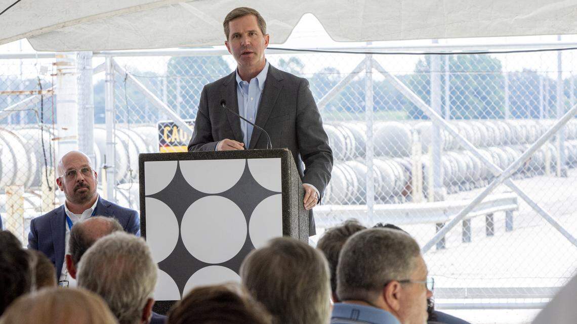 Kentucky Gov. Andy Beshear highlights the investment from General Matter in Western Kentucky with the announcement of a planned uranium enrichment facility at the U.S. Department of Energy Paducah Site. “Together, with the U.S. Department of Energy and leaders in the private, high-tech company—General Matter—we’re celebrating a major step forward in a truly ambitious project,” Beshear said Tuesday, Aug. 5, 2025.