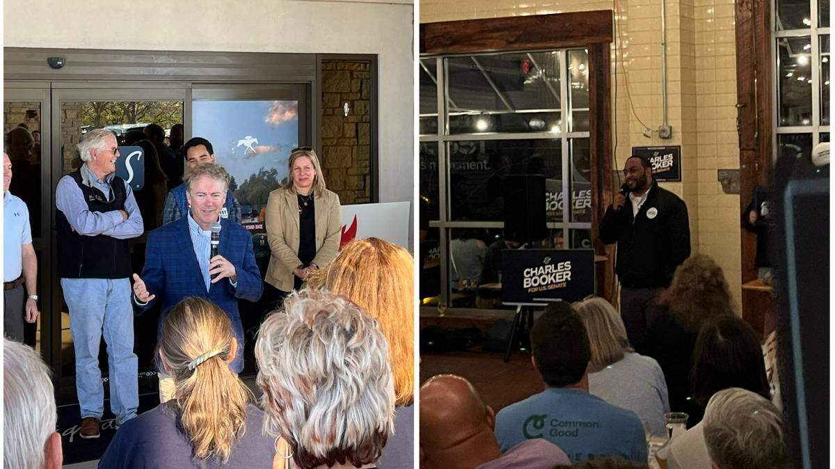 Sen. Rand Paul held an event in Lexington on Monday while Booker came to town on Sunday night.