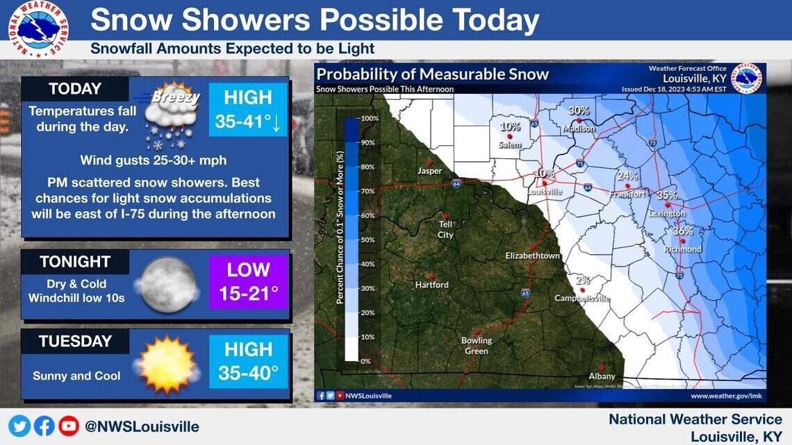 Possible heavy snow bursts headed to Central Kentucky Monday ...