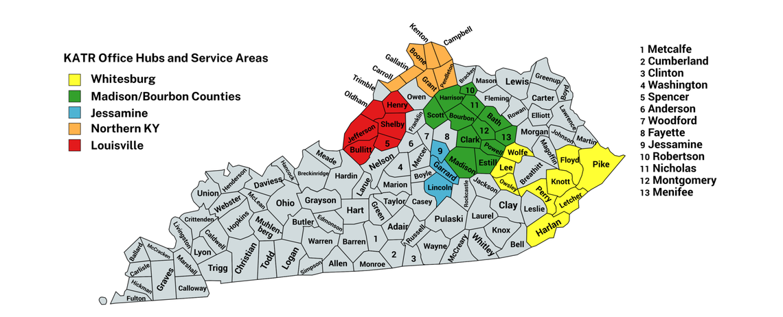 Kentucky Access to Recovery (KATR) program connects participants with housing, transportation and employment support in 36 counties.