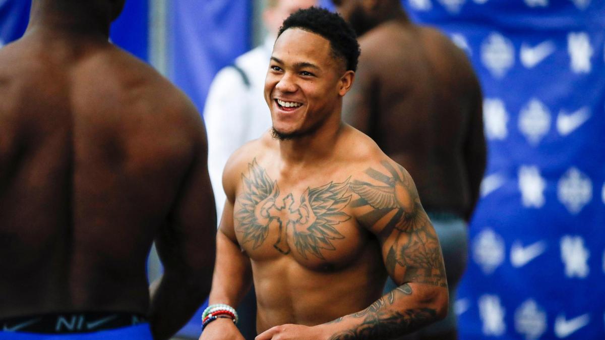 Wan’Dale Robinson went 19 reps on the 225-pound bench press during Kentucky’s Pro Day. Only three receivers participated in that event at the NFL Combine, but Robinson’s mark would have been second most at that event.