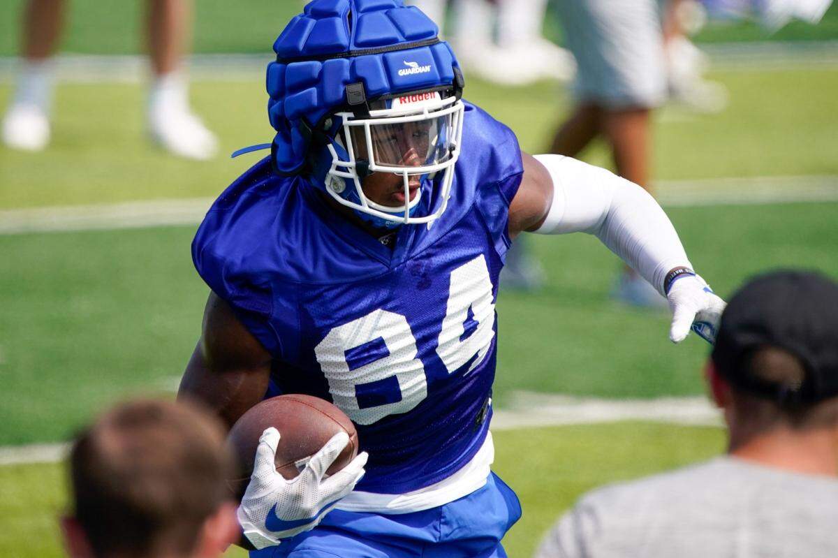 Izayah Cummings has moved from wide receiver to tight end after a season-ending injury suffered by Keaton Upshaw prior to fall camp.