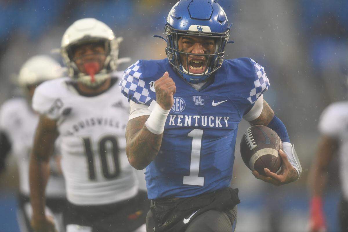 Former Kentucky star Lynn Bowden ran for four touchdowns in a 45-13 UK rout the previous time the Wildcats faced archrival Louisville in the 2019 season finale.