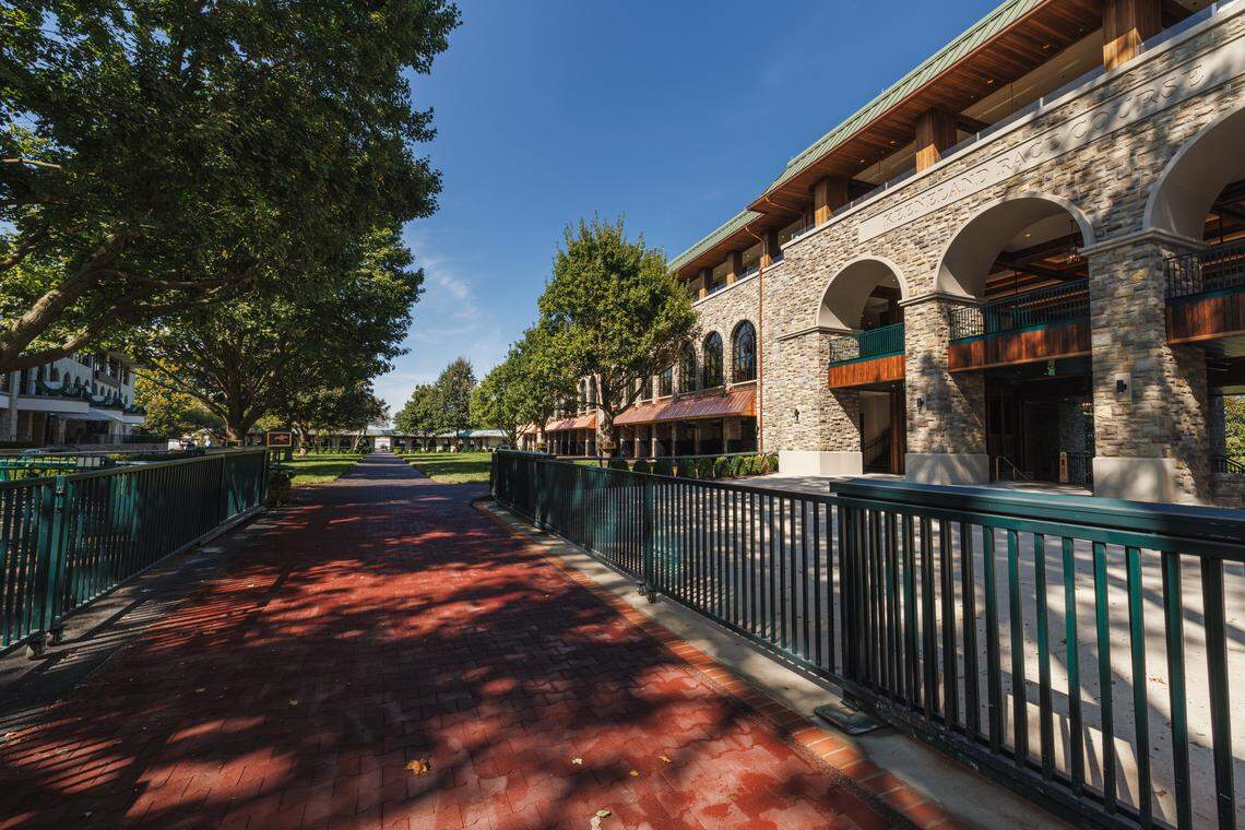 New features at Keeneland for the track’s 2025 Fall Meet include repositioned saddling stalls, a new Paddock Building and a new East Gate entrance for patrons.