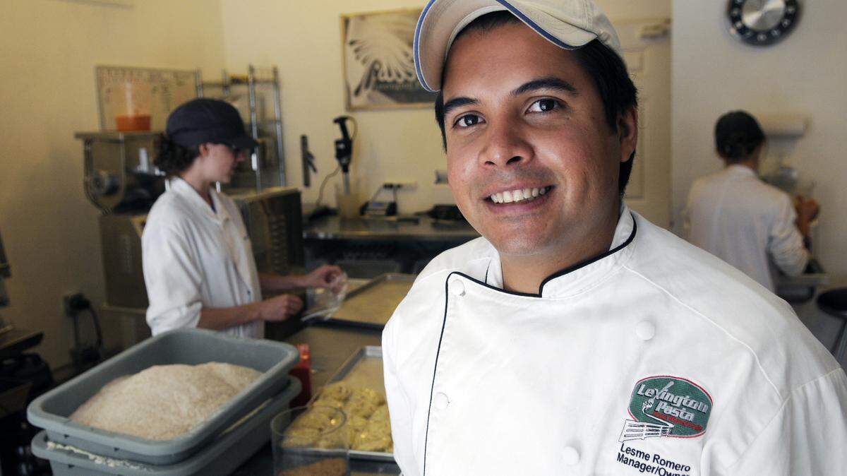 Co-owner Lesme Romero, 33, used to work in finance. He and his business partner became inspired to start the business after  enjoying a meal of fresh ingredients from Lexington Farmers Market.  