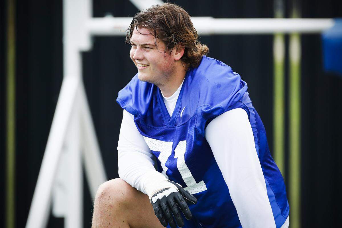 Kentucky offensive guard Logan Stenberg was chosen in the fourth round of the 2020 NFL Draft by the Detroit Lions. After not having an offensive lineman drafted between 1994 and 2013, UK has now had three since 2013.