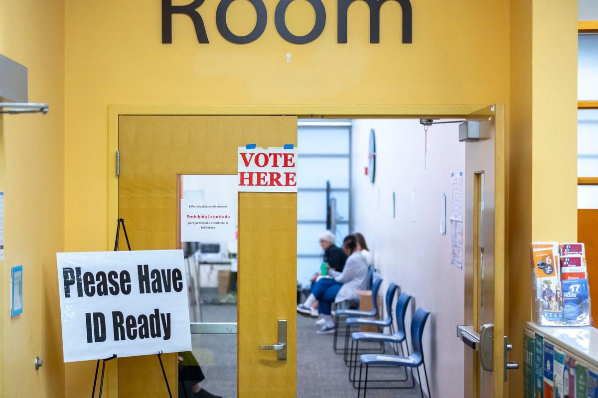 Voters can cast their ballots at Lexington Public Library’s Northside Branch in Lexington, Ky., on Tuesday, May 21, 2024.