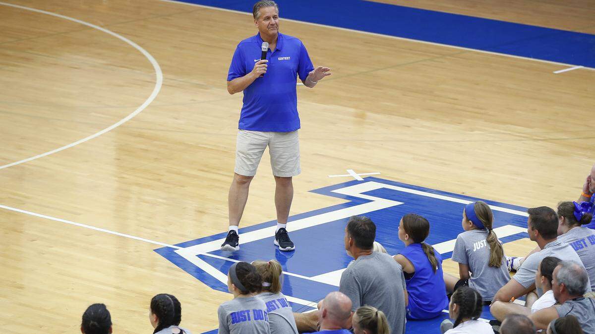 Kentucky head basketball coach John Calipari spoke to dozens of fathers and daughters during the inaugural John Calipari Father/Daughter Camp at the Joe Craft Center in Lexington last June.