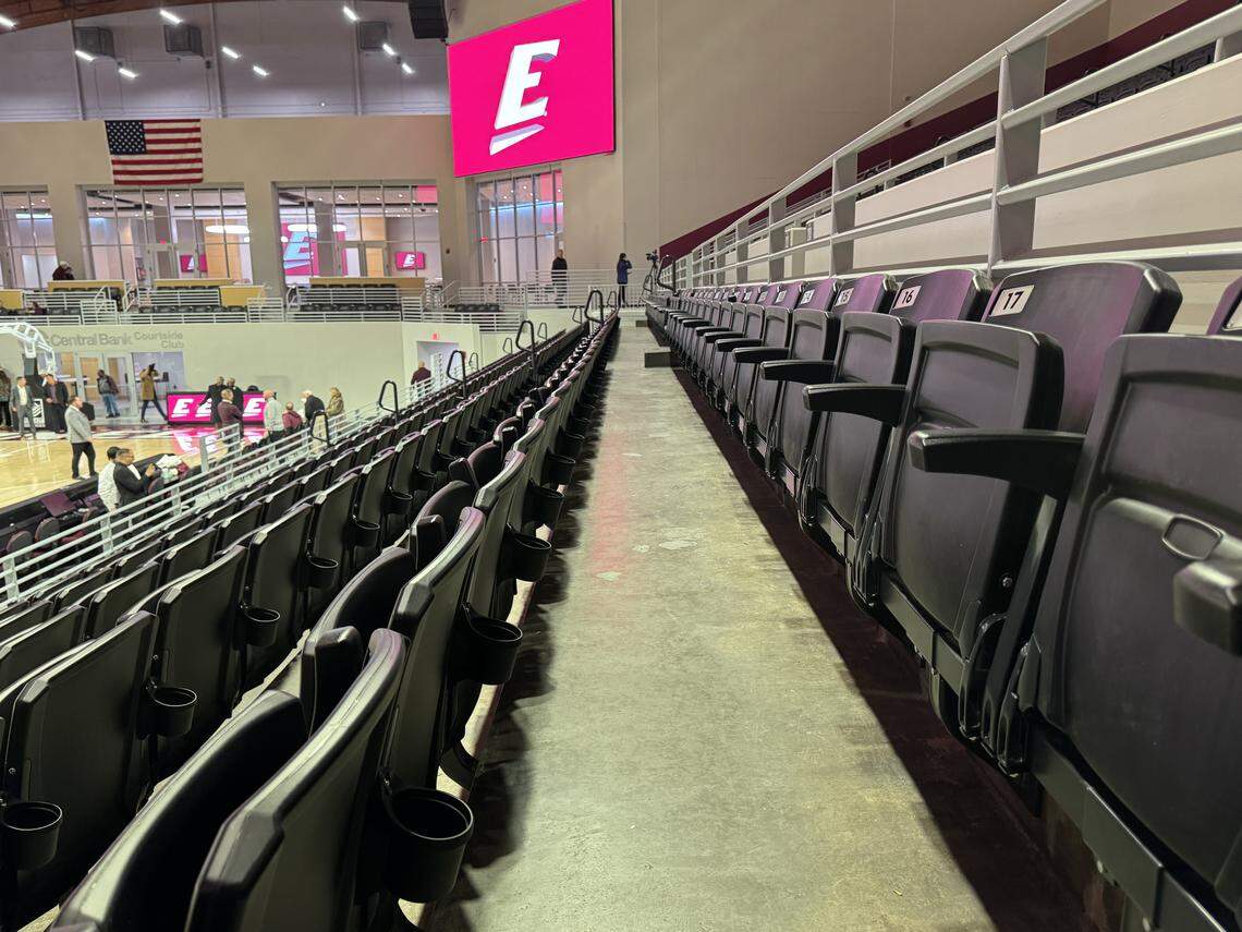 Baptist Health Arena at Alumni Coliseum now features extensive chair back seating, among other upgrades. The new-look venue was reopened Monday. 