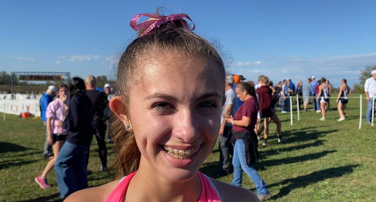 Lexington Christian Academy eighth grader Kennedy Moughamian finished first at the Class A Region 4 meet Saturday.