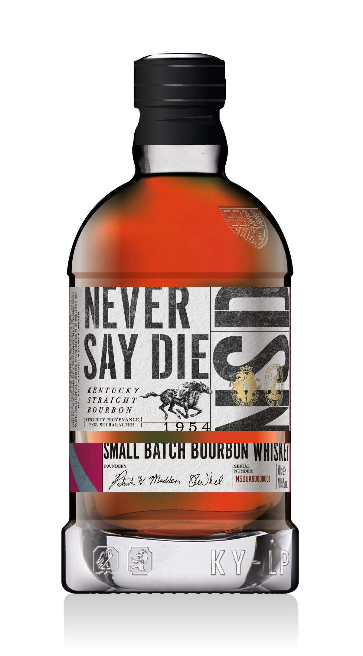 Never Say Die Small Batch Bourbon was launched in 2022 in England by Kentucky businessmen and English friends. The bottles are now hitting store shelves in Kentucky.