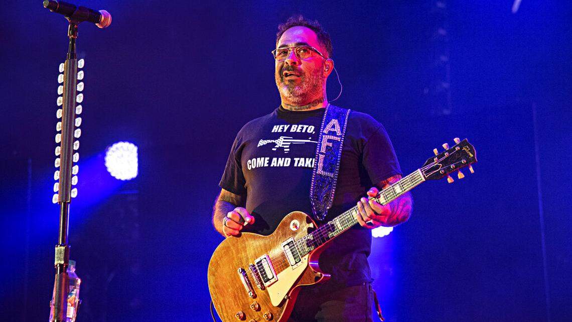 Aaron Lewis of Staind performs in Louisville, Kentucky, in 2019. Lewis’ song “Am I the Only One” tops the Billboard country song chart.
