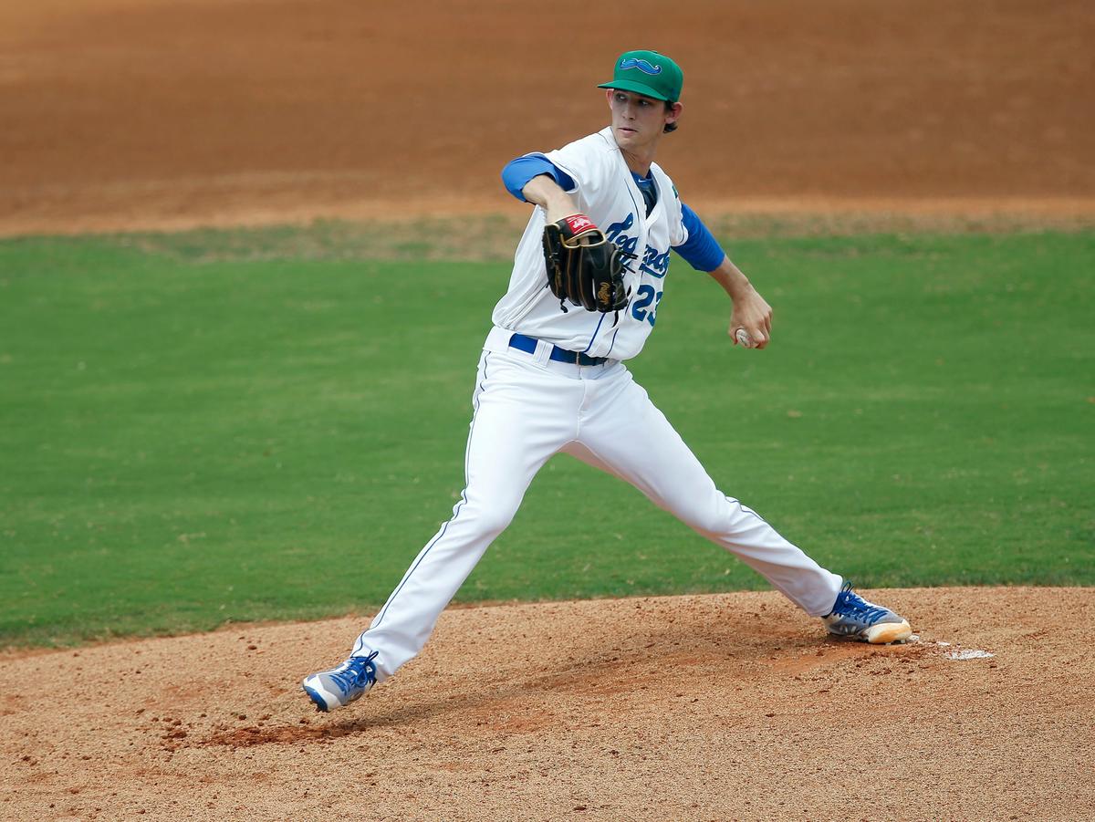 Legends starting pitcher Daniel Lynch delivered in the top of the second inning during Lexington’s 5-1 loss Wednesday.