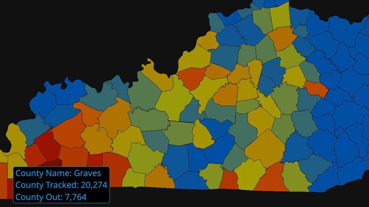 Western Kentucky sustained the most outages in Sunday afternoon’s storms.
