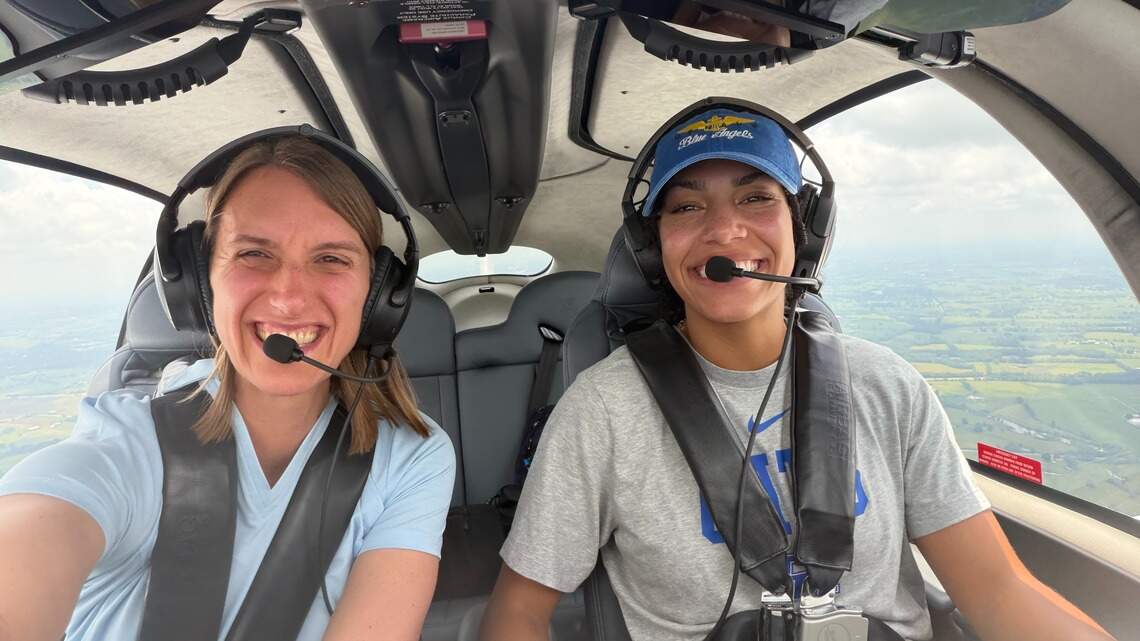 Kentucky women’s basketball player Asia Boone had put flying on hold. A coincidence allowed her to find it again