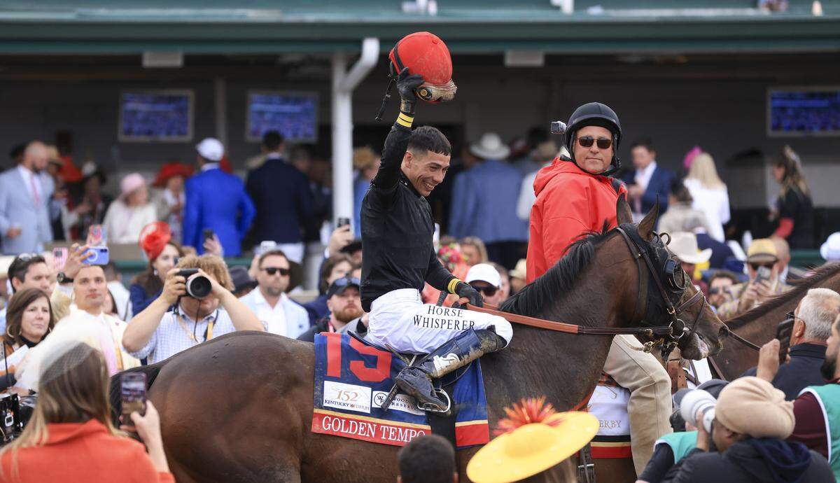 NBC Sports says 24.4 million people were watching its telecast of the 2026 Kentucky Derby between 7 and 7:15 p.m. EDT last Saturday when Golden Tempo, with Jose Ortiz up, won the 152nd Run for the Roses.