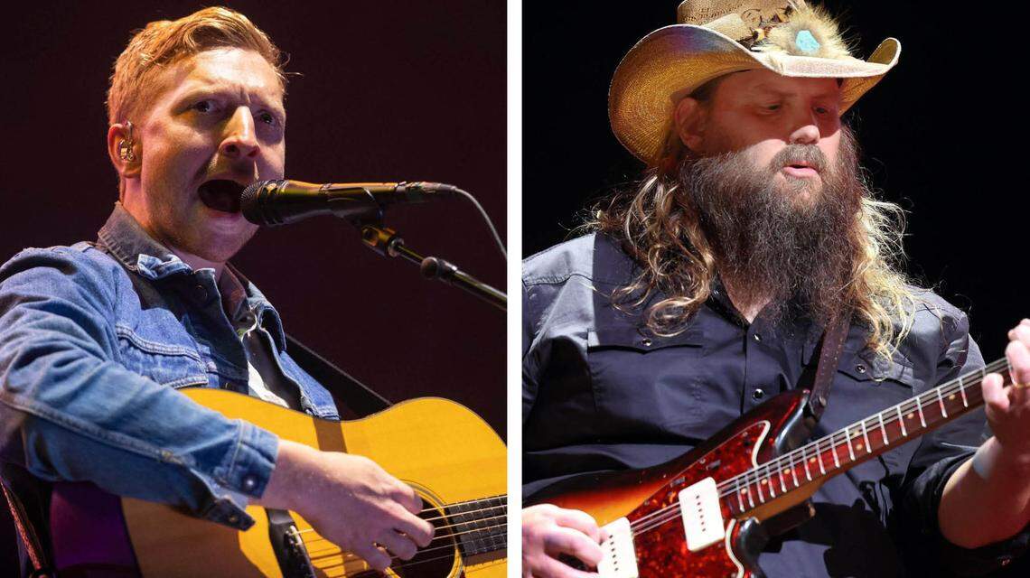 Tyler Childers, left, and Chris Stapleton both won at the 68th Grammy Awards on Sunday, Feb. 1, 2026. It was the first Grammy for Childers, the 12th for Stapleton.