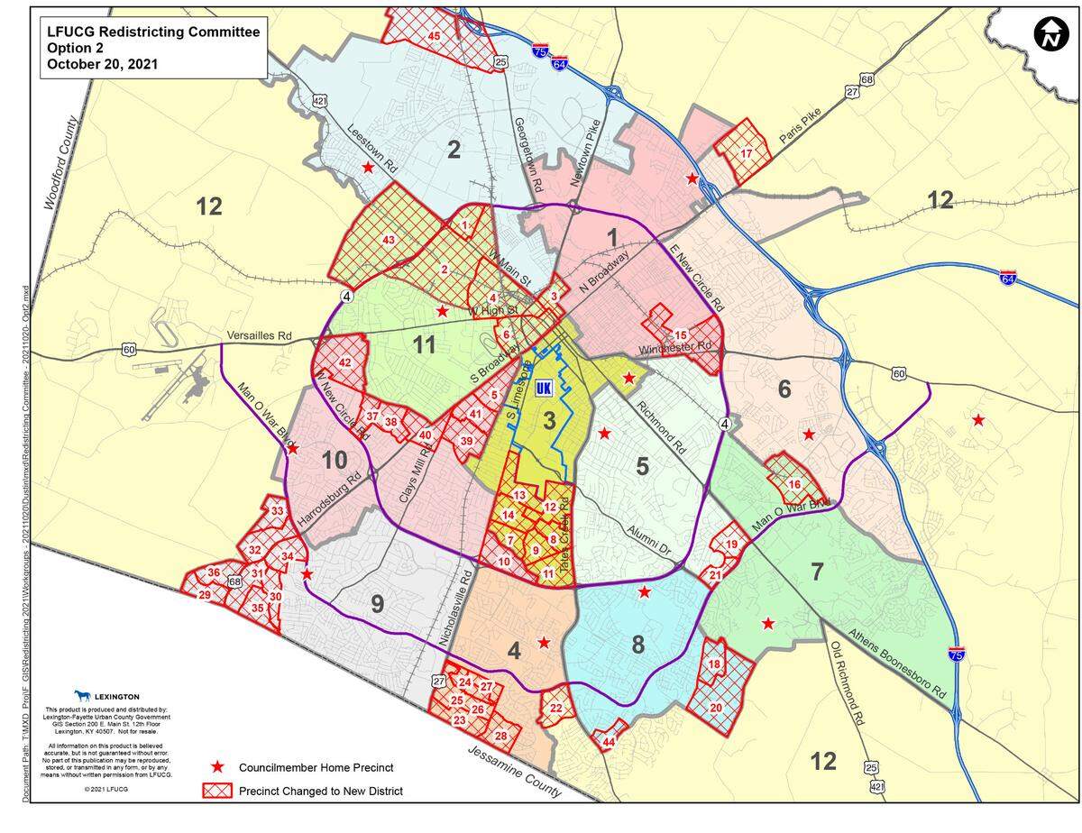 One of the changes the committee is considering is keeping the Goodrich precinct in District 3, keeping the Levi Todd precinct in Council District 7 and moving Fiddlers Creek precinct from District 8 to Council 12. To make the precincts balanced, that would mean moving the Leawood precinct from Council District 4 into Council District 10.