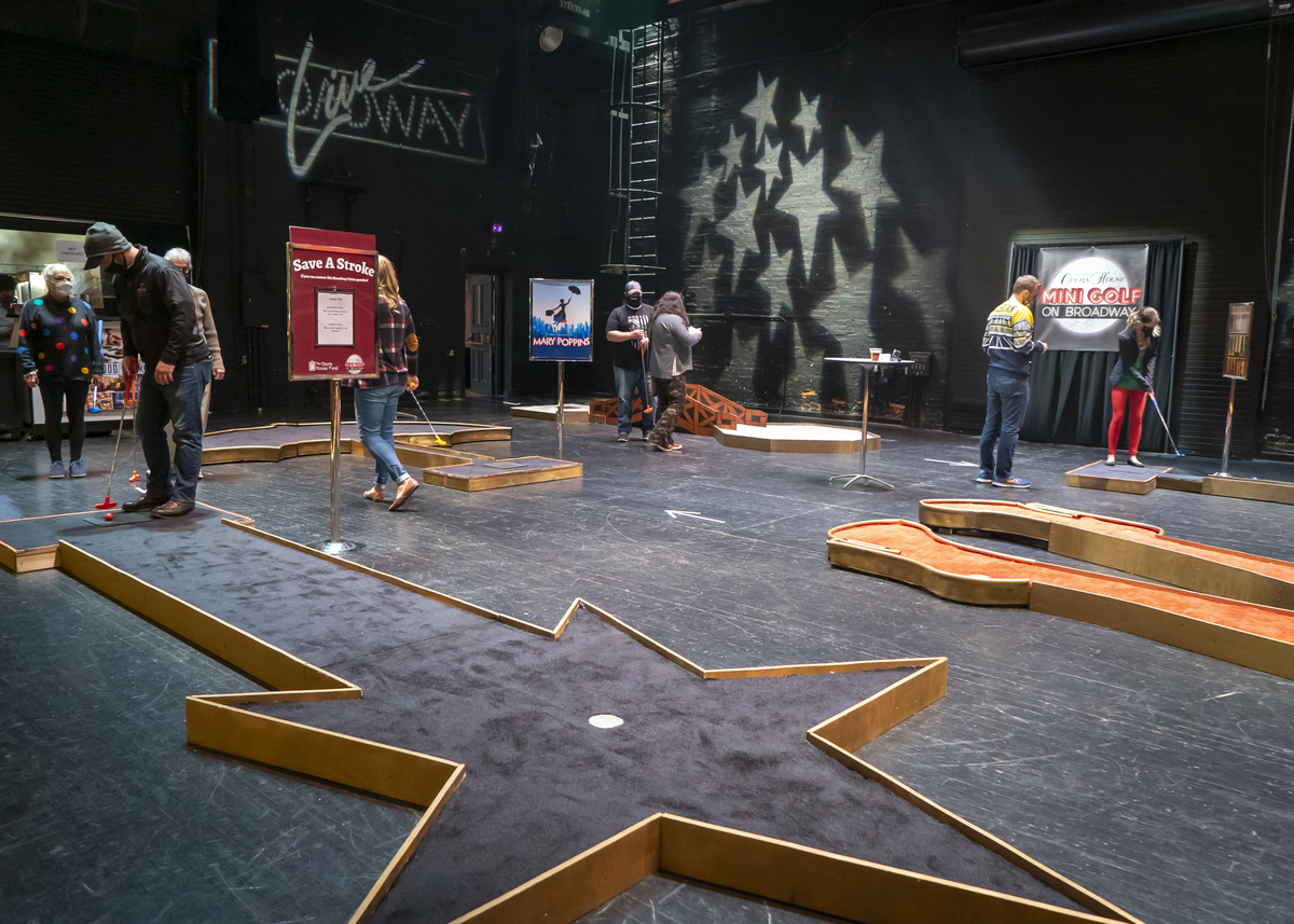 The Lexington Opera House has made its stage into a mini golf course.