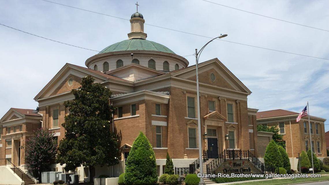 The First Christian Church is one of the town’s oldest church buildings, built in 1906.
