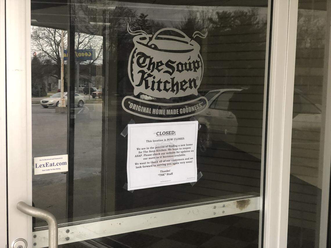 The Soup Kitchen on Southland posted a sign on its door telling customers the restaurant had closed in November.