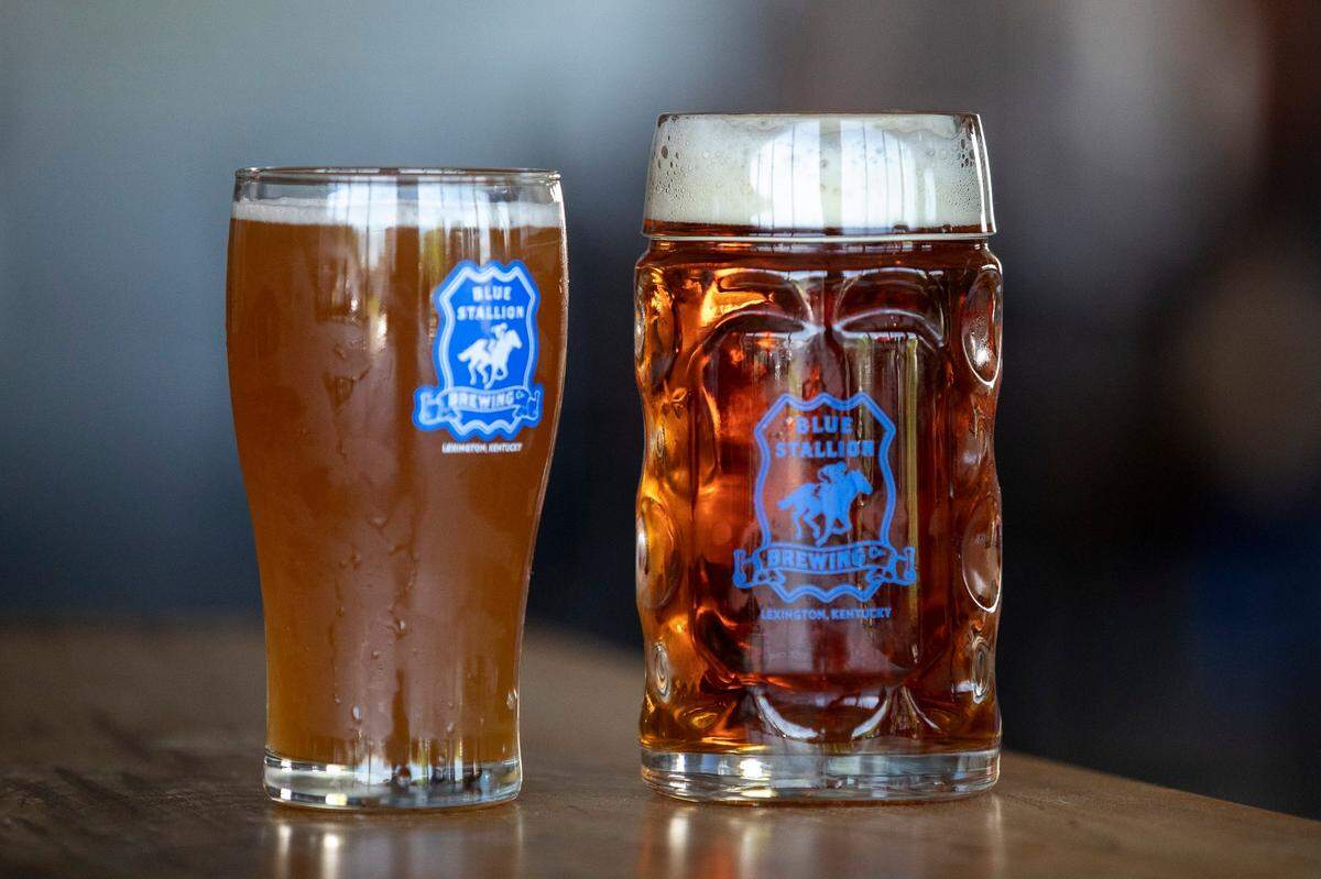 Blue Stallion Brewing Co. makes traditional German beers and seasonal American beers.