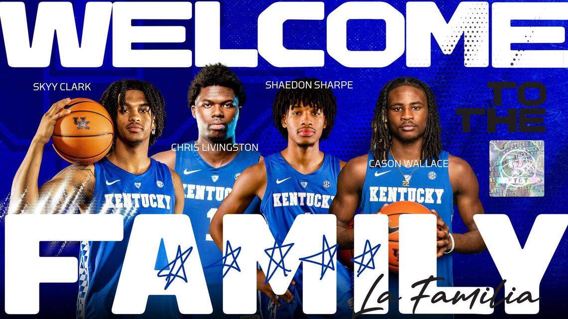 UK released a graphic featuring its four signees on the first day of the national signing period for the class of 2022.