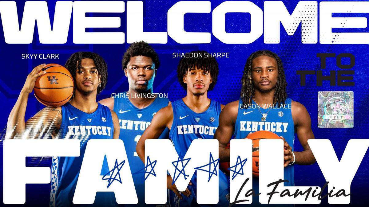 UK released a graphic featuring its four signees on the first day of the national signing period for the class of 2022.