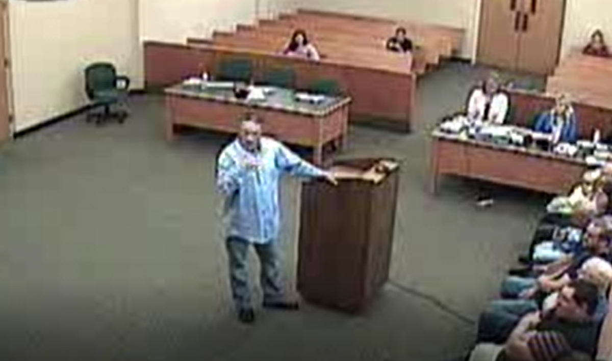 Defendant Robert Garren on his own before the jury.