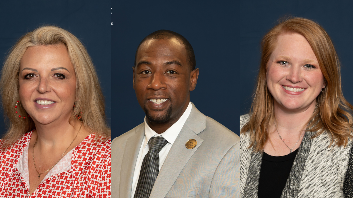 New Fayette County Schools principals. From left: Angela Miller, John Moore and Emily Greene