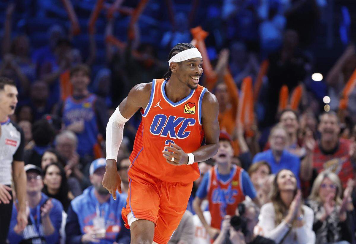 Oklahoma City Thunder guard Shai Gilgeous-Alexander averaged 30.1 points, 5.5 rebounds, 6.2 assists and 2.0 steals in 2023-24. The ex-Kentucky guard finished second in the NBA MVP voting.