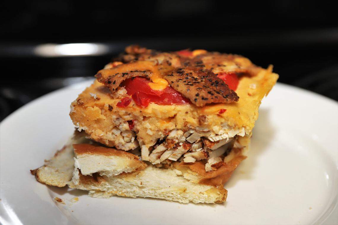 The Pimento Cheese Hot Brown sandwich from The Mousetrap.