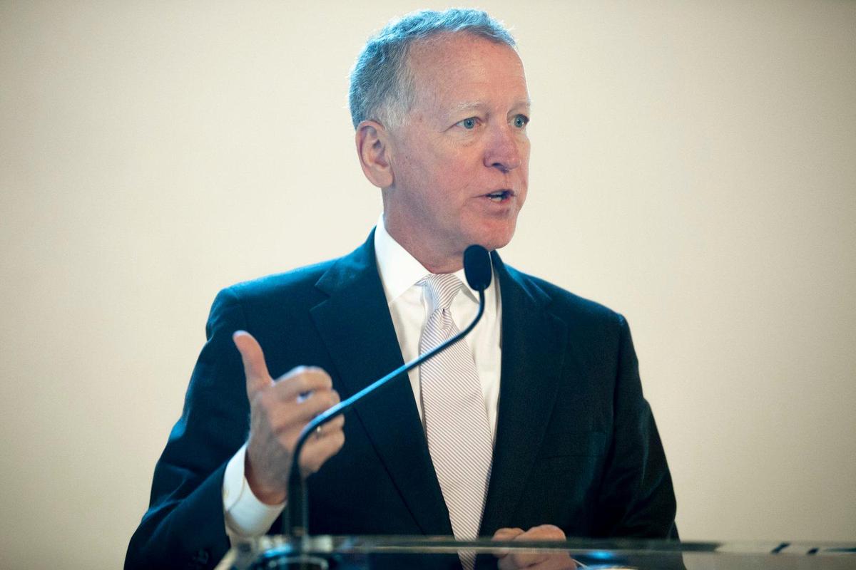 Bill Thomason, Keeneland CEO, speaks at a press conference at the Old Fayette County Court House in Lexington, Ky., Tuesday, Sept. 3, 2019.