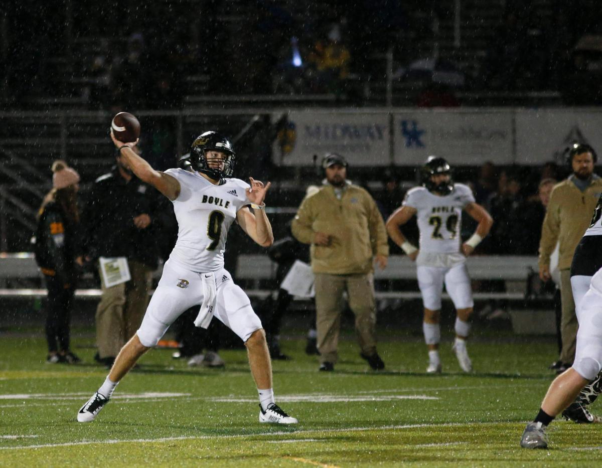 Boyle County quarterback Jagger Gillis passed for two touchdowns and ran for two more in the Rebels’ win at Frederick Douglass.