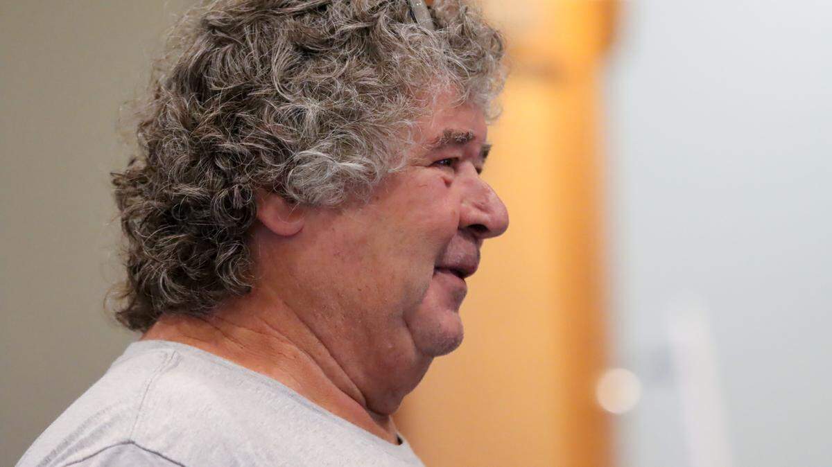 Michael VonAllmen is pictured at the Kentucky Innocence Project’s exoneree event at the University of Kentucky in September 2024.