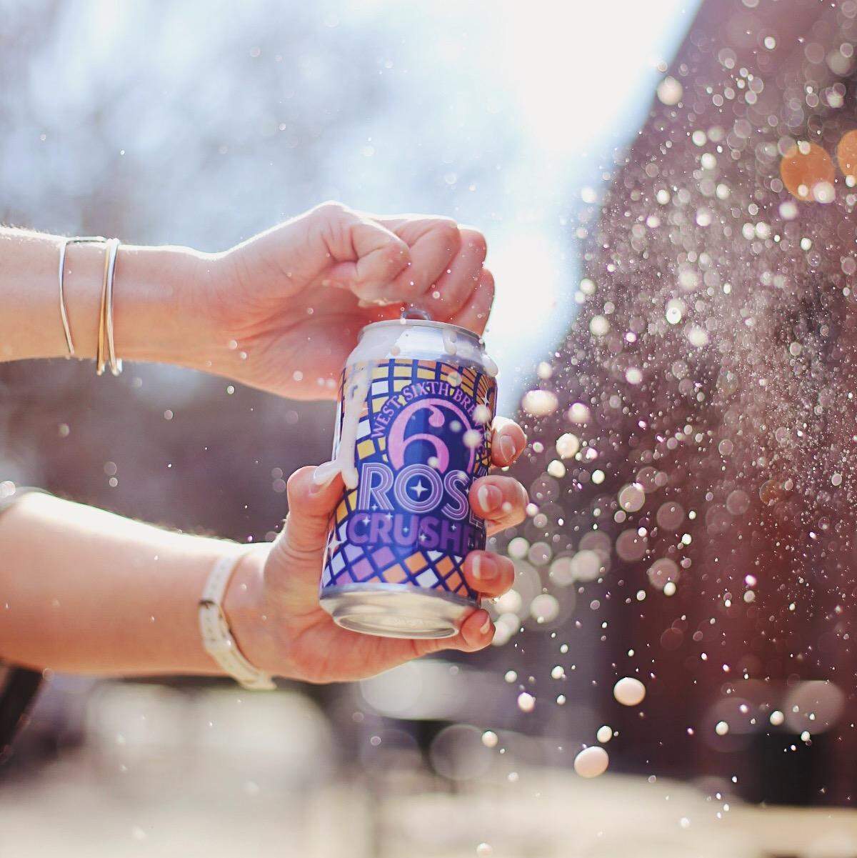 Rosé Crusher, a new seasonal beverage release from Lexington-based West Sixth Brewing, has familiar rosé wine flavor but is not a traditional rosé, it’s a cider.