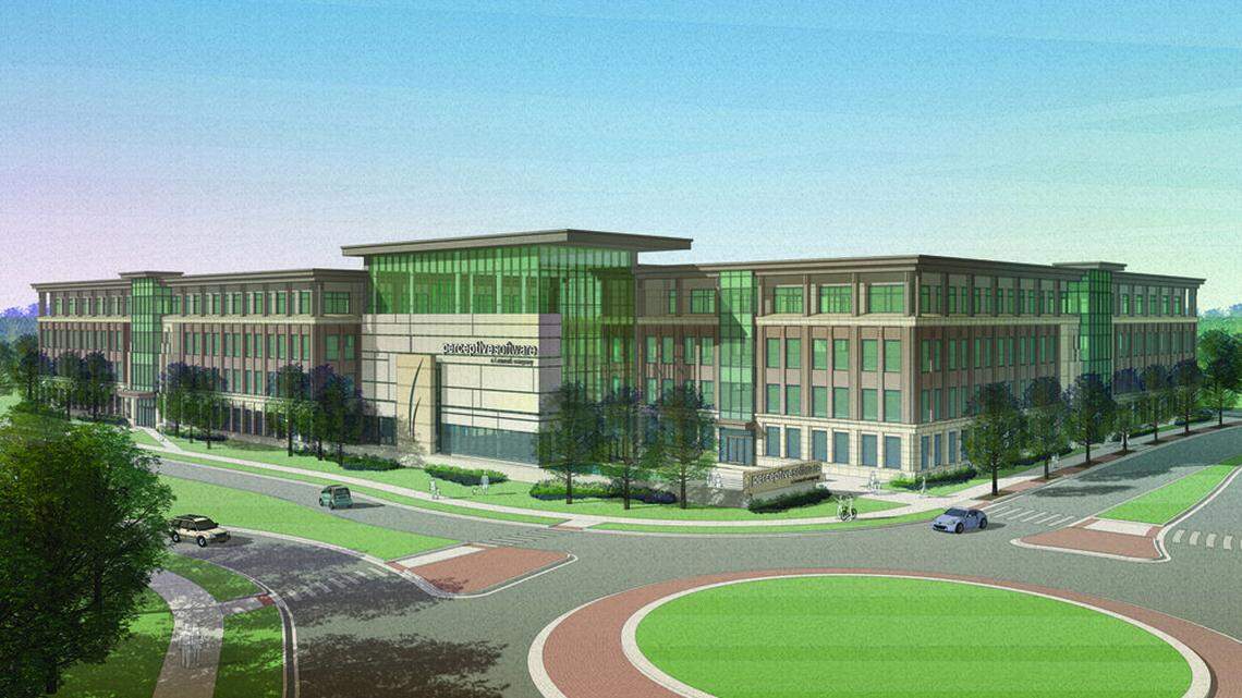A rendering of Perceptive Software's new headquarters.

Photo courtesy Perceptive Software